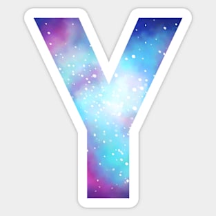 Letter Y galaxy Sticker